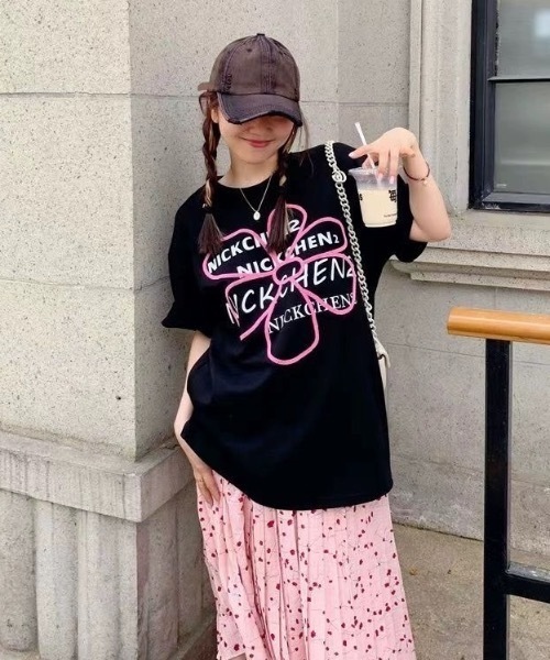 FUNdaysion(ファンデイション)の「フラワーロゴビッグT(Tシャツ/カットソー・レディース・ホワイト/ブラック・M)」の7枚目の写真