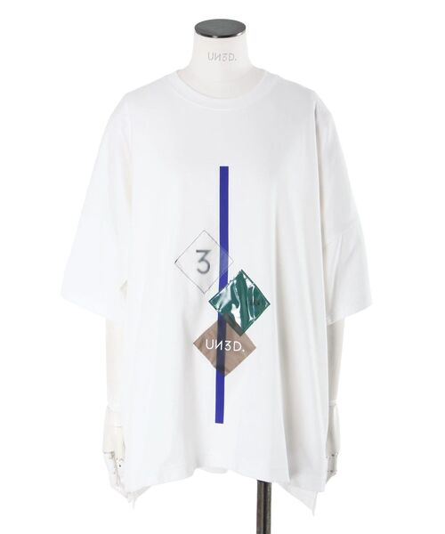 UN3D.(アンスリード)の「SQUARE FILM PRINT T SHIRT / スクエアフィルムプリントTシャツ(Tシャツ/カットソー・レディース・ブラック/ホワイト・FREE)」の4枚目の写真