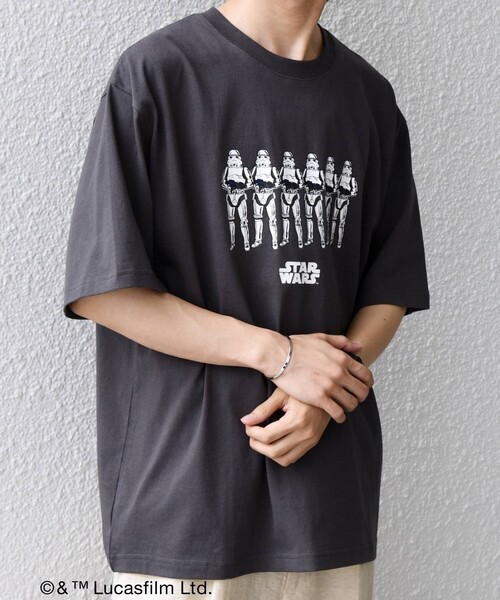 STAR WARS（スターウォーズ）の「SHIPS any: [STAR WARS / スター・ウォーズ] グラフィック Tシャツ 26SS◆（Tシャツ/カットソー・メンズ・ホワイト系その他/ホワイト/チャコールグレー・MEDIUM/X-LARGE/LARGE）」の19枚目の写真