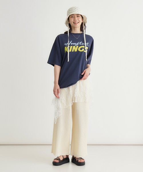 HONEYSUCKLE ROSE（ハニーサックルローズ）の「レースレイヤードスカート（スカート・レディース・ブラック/オフホワイト・99）」の11枚目の写真