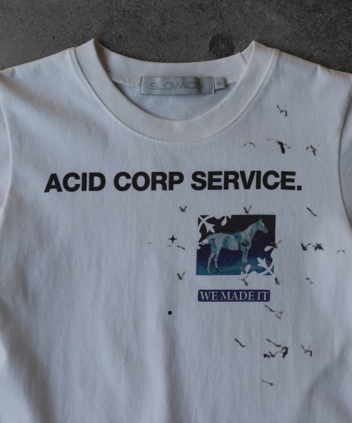 SLOWACID（スローアシッド）の「ポニー半袖Tシャツ[ホワイト]（Tシャツ/カットソー・レディース・その他・X-SMALL/SMALL/MEDIUM/LARGE）」の2枚目の写真