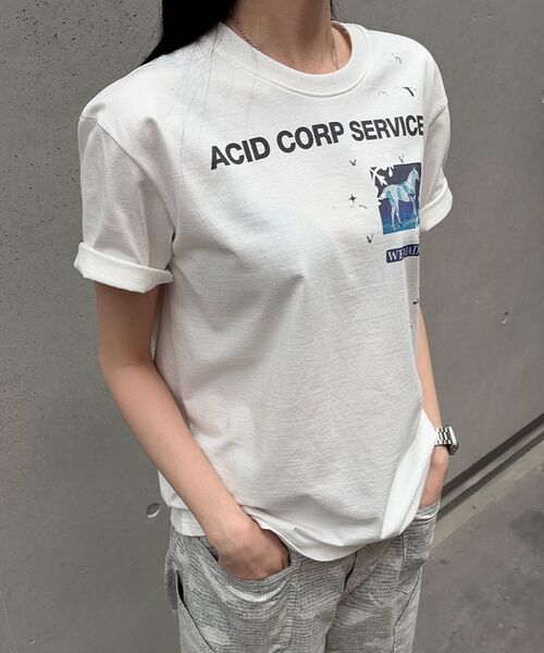 SLOWACID（スローアシッド）の「ポニー半袖Tシャツ[ホワイト]（Tシャツ/カットソー・レディース・その他・X-SMALL/SMALL/MEDIUM/LARGE）」の8枚目の写真