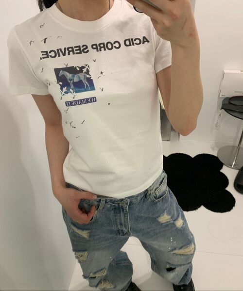 SLOWACID（スローアシッド）の「ポニー半袖Tシャツ[ホワイト]（Tシャツ/カットソー・レディース・その他・X-SMALL/SMALL/MEDIUM/LARGE）」の9枚目の写真