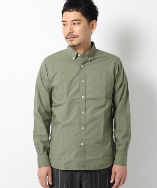 GLOBAL WORK（グローバルワーク）の「ブロードシャツ長袖/710790（シャツ/ブラウス・メンズ・ホワイト/ネイビー/カーキ・MEDIUM/SMALL/X-LARGE/LARGE）」の3枚目の写真
