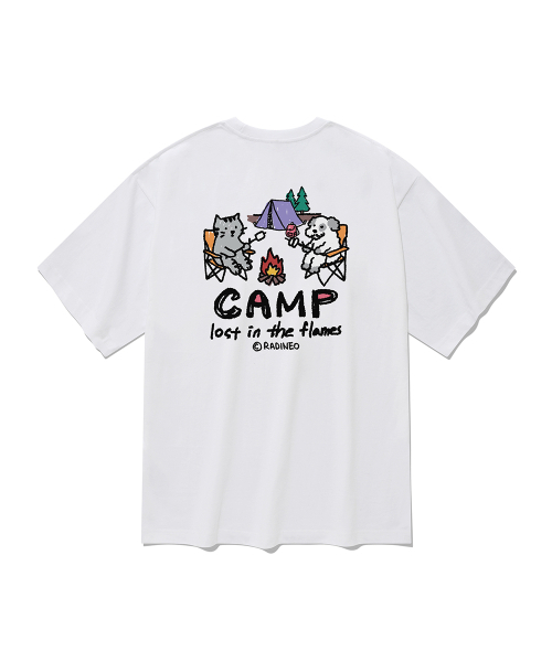 RADINEO(ラディネオ)の「キャンプ半袖Tシャツホワイト(Tシャツ/カットソー・メンズ・その他・SMALL/X-LARGE/LARGE/MEDIUM)」の1枚目の写真