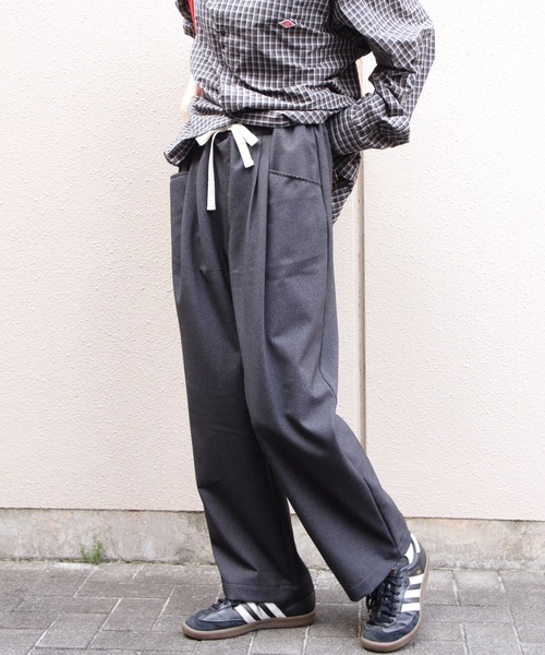 DANTON/ダントン フランネルタックイージーパンツ FLANNEL TUCK EASY