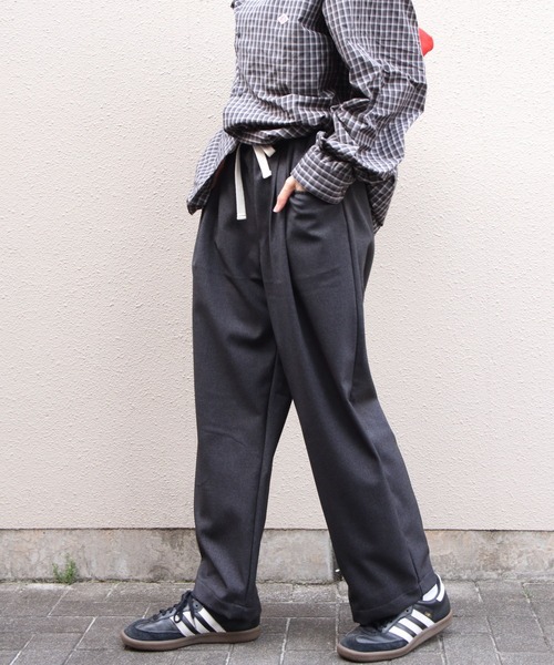 DANTON(ダントン)の「DANTON/ダントン フランネルタックイージーパンツ FLANNEL TUCK EASY PANTS DT-E0274 FLP(その他パンツ・レディース・ダークグリーン/ダークネイビー・38)」の12枚目の写真