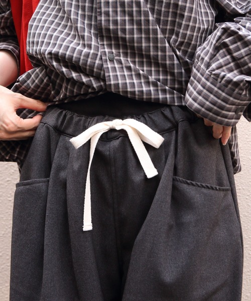 DANTON/ダントン フランネルタックイージーパンツ FLANNEL TUCK EASY