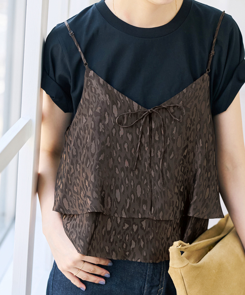 Spick & Span(スピックアンドスパン)の「《追加》TICCA / ティッカ 2wayレオパードビスチェ(キャミソール・レディース・ブラウン・FREE)」の1枚目の写真