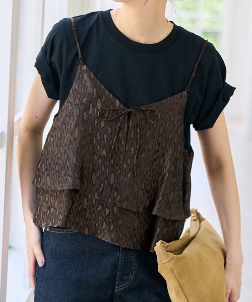 Spick & Span(スピックアンドスパン)の「《追加》TICCA / ティッカ 2wayレオパードビスチェ(キャミソール・レディース・ブラウン・FREE)」の3枚目の写真