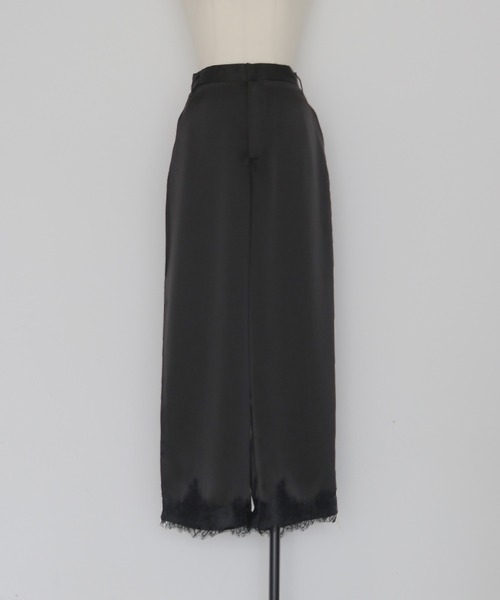 cheriella(シェリエラ)の「【cheriella】サテンレースストレートパンツ SATIN LACE STRAIGHT PANTS(スラックス・レディース・ブラウン/アイボリー/ブラック・FREE)」の16枚目の写真
