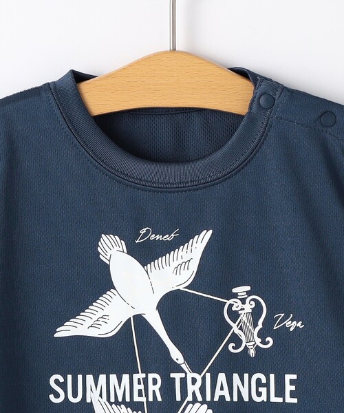 SHIPS（シップス）の「SHIPS KIDS:80～90cm /〈接触冷感/吸水速乾〉サマー トライアングル  Tシャツ（Tシャツ/カットソー・キッズ・オフホワイト/ネイビー・80/90）」の5枚目の写真