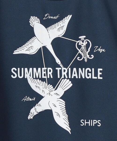 SHIPS（シップス）の「SHIPS KIDS:80～90cm /〈接触冷感/吸水速乾〉サマー トライアングル  Tシャツ（Tシャツ/カットソー・キッズ・オフホワイト/ネイビー・80/90）」の10枚目の写真