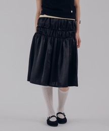 satin gather skirt / サテンギャザースカート