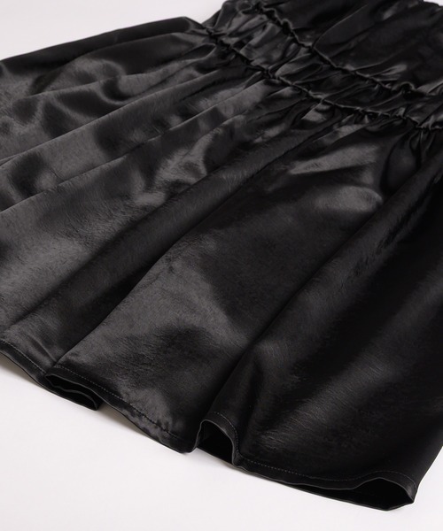 MUHET(ミュエータ)の「satin gather skirt / サテンギャザースカート(スカート・レディース・ブラック/アイボリー・MEDIUM/LARGE)」の18枚目の写真