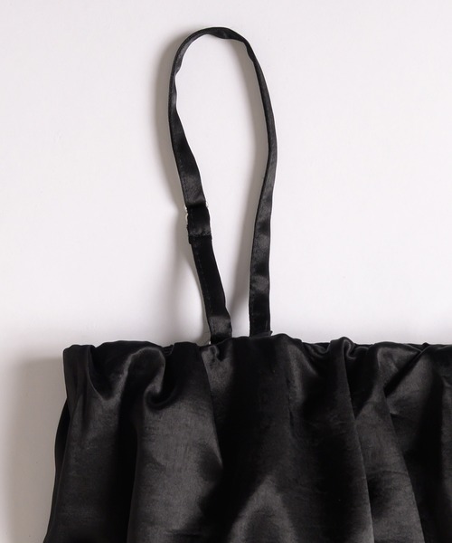 MUHET(ミュエータ)の「satin gather skirt / サテンギャザースカート(スカート・レディース・ブラック/アイボリー・MEDIUM/LARGE)」の19枚目の写真