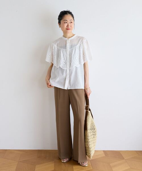 le.coeur blanc(ルクールブラン)の「カットワークレースブラウス(シャツ/ブラウス・レディース・ホワイト/ブラック・38)」の11枚目の写真