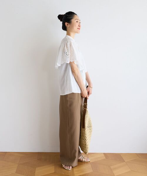 le.coeur blanc(ルクールブラン)の「カットワークレースブラウス(シャツ/ブラウス・レディース・ホワイト/ブラック・38)」の14枚目の写真