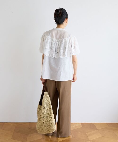 le.coeur blanc(ルクールブラン)の「カットワークレースブラウス(シャツ/ブラウス・レディース・ホワイト/ブラック・38)」の16枚目の写真