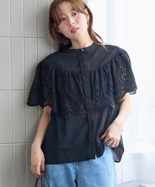 le.coeur blanc(ルクールブラン)の「カットワークレースブラウス(シャツ/ブラウス・レディース・ホワイト/ブラック・38)」の18枚目の写真