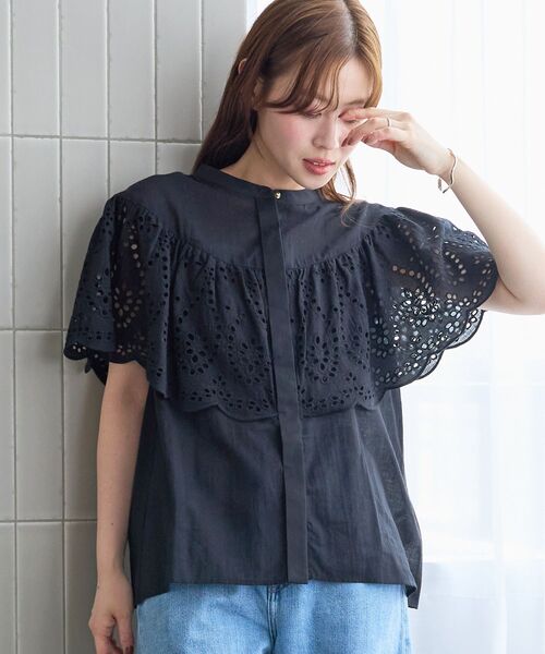 le.coeur blanc(ルクールブラン)の「カットワークレースブラウス(シャツ/ブラウス・レディース・ホワイト/ブラック・38)」の19枚目の写真