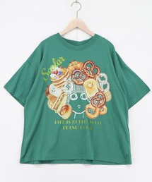 ScoLar(スカラー) スカラーちゃんベーカリー柄Tシャツ