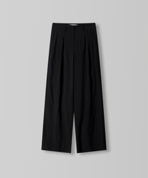 Airy Tuck Slacks_Black