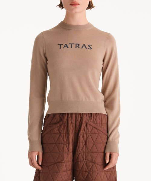 TATRAS(タトラス)の「TATRAS(タトラス) RABBA ラッバ(ニット/セーター・レディース・ベージュ/ブラック/アイボリー・2/1/3)」の1枚目の写真