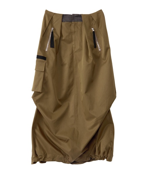 AULA AILA（アウラアイラ）の「ミリタリータックスカート（スカート・レディース・ブラック/グレー/キャメル・1/0）」の5枚目の写真