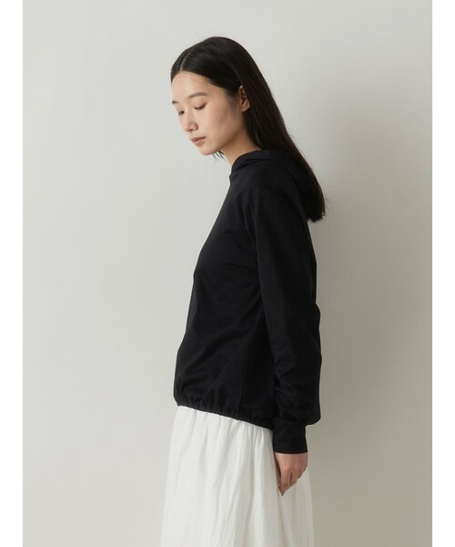 MidiUmi(ミディウミ)の「MidiUmi フード付きプルオーバー(Tシャツ/カットソー・レディース・ブラック/オフホワイト/ライトグレー・FREE)」の9枚目の写真