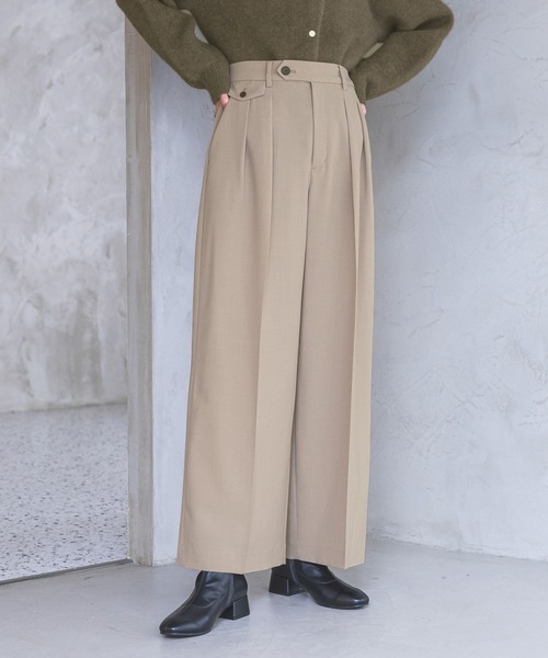 GLOBAL WORK(グローバルワーク)の「ノンストレスリッチデザインパンツ/678787(その他パンツ・レディース・ブラウン/チャコールグレー/ベージュ・MEDIUM/LARGE)」の12枚目の写真