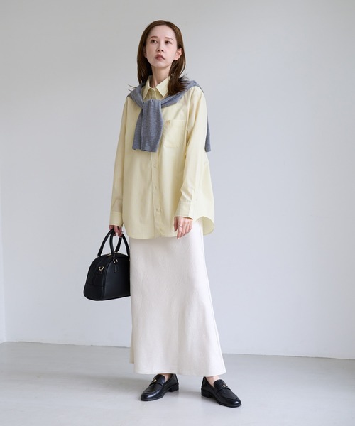 ROPE' PICNIC（ロペピクニック）の「オーセンティックシャツ/UVケア・イージーケア・リンクコーデ（シャツ/ブラウス・レディース・ネイビー系/ブラウン系/イエロー系/サックスブルー/オフホワイト/ベージュ/ピンク・FREE）」の16枚目の写真