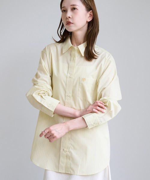 ROPE' PICNIC（ロペピクニック）の「オーセンティックシャツ/UVケア・イージーケア・リンクコーデ（シャツ/ブラウス・レディース・ネイビー系/ブラウン系/イエロー系/サックスブルー/オフホワイト/ベージュ/ピンク・FREE）」の20枚目の写真