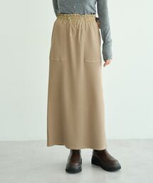 異素材切替ワッフルスカート