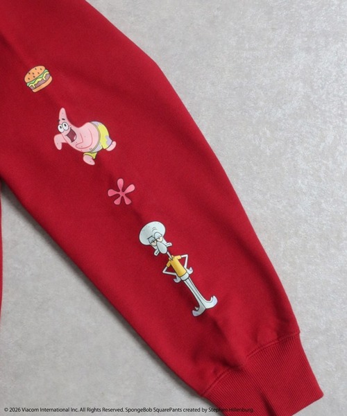Ha-Li-C STORE(ハリックストア)の「【スポンジ・ボブ】サガラ刺繍 袖プリントスウェット(スウェット・メンズ・レッド/ブルー/ライトグレー/ブラック・X-LARGE/LARGE/MEDIUM)」の19枚目の写真