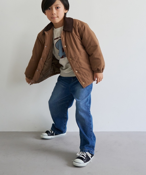 b・ROOM(ビールーム)の「【ともデニ】ルーズストレートパンツ【子供服】【キッズ】【男の子】(デニムパンツ・キッズ・ブラック/ネイビー・120cm/110cm/140cm/130cm)」の7枚目の写真