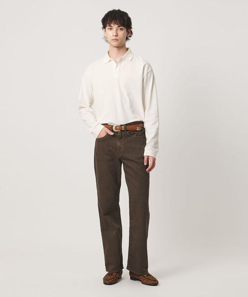 UNITED ARROWS（ユナイテッドアローズ）の「【別注】＜CONCHON QUINETTE＞ロングスリーブ ポロシャツ（ポロシャツ・メンズ・ネイビー/パープル/オフホワイト/ワイン・L/M）」の6枚目の写真