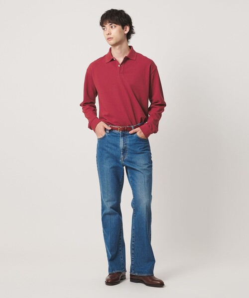 UNITED ARROWS（ユナイテッドアローズ）の「【別注】＜CONCHON QUINETTE＞ロングスリーブ ポロシャツ（ポロシャツ・メンズ・ネイビー/パープル/オフホワイト/ワイン・L/M）」の8枚目の写真