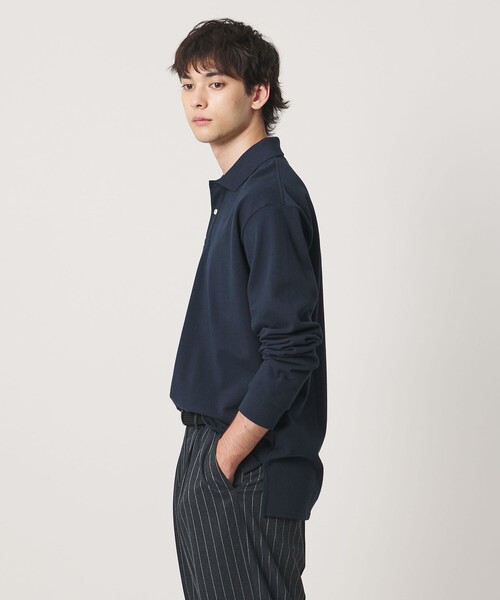UNITED ARROWS（ユナイテッドアローズ）の「【別注】＜CONCHON QUINETTE＞ロングスリーブ ポロシャツ（ポロシャツ・メンズ・ネイビー/パープル/オフホワイト/ワイン・L/M）」の10枚目の写真