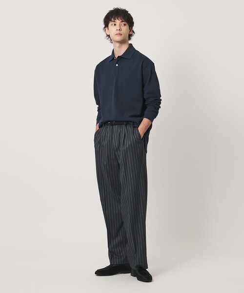 UNITED ARROWS（ユナイテッドアローズ）の「【別注】＜CONCHON QUINETTE＞ロングスリーブ ポロシャツ（ポロシャツ・メンズ・ネイビー/パープル/オフホワイト/ワイン・L/M）」の11枚目の写真