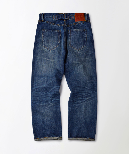 OUTSTANDING(アウトスタンディング)の「30S CINCH BACK SELVEDGE WIDE PANTS_MEDIUM BLUE(デニムパンツ・メンズ・その他・SMALL/MEDIUM/LARGE)」の2枚目の写真