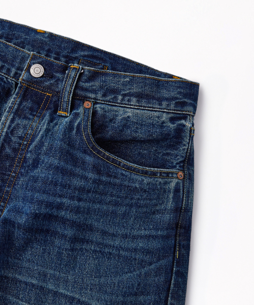 OUTSTANDING(アウトスタンディング)の「30S CINCH BACK SELVEDGE WIDE PANTS_MEDIUM BLUE(デニムパンツ・メンズ・その他・SMALL/MEDIUM/LARGE)」の3枚目の写真