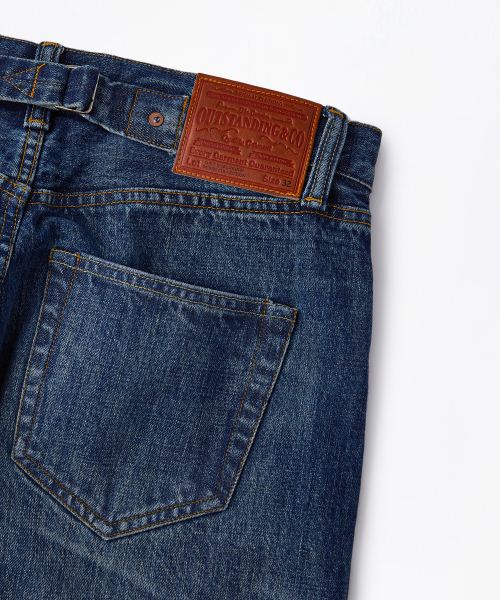 OUTSTANDING(アウトスタンディング)の「30S CINCH BACK SELVEDGE WIDE PANTS_MEDIUM BLUE(デニムパンツ・メンズ・その他・SMALL/MEDIUM/LARGE)」の6枚目の写真