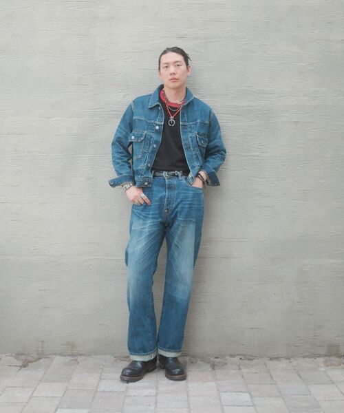 OUTSTANDING(アウトスタンディング)の「30S CINCH BACK SELVEDGE WIDE PANTS_MEDIUM BLUE(デニムパンツ・メンズ・その他・SMALL/MEDIUM/LARGE)」の10枚目の写真