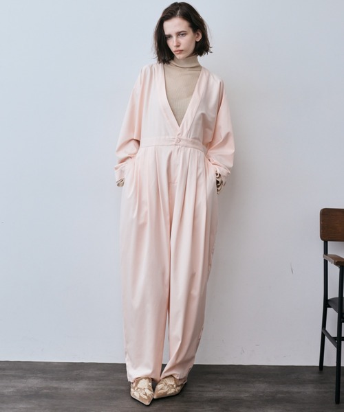 Libra Cue(リブラ キュー)の「2wayVネックオールインワン(つなぎ/オールインワン・レディース・ブラック/ピンク・2/1)」の16枚目の写真