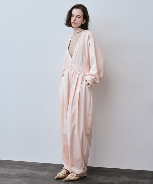 Libra Cue(リブラ キュー)の「2wayVネックオールインワン(つなぎ/オールインワン・レディース・ブラック/ピンク・2/1)」の17枚目の写真