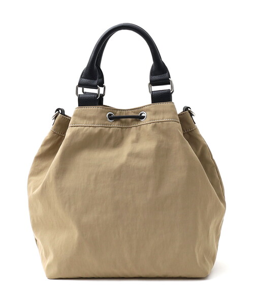 COOCO(クーコ)の「NYLON DRAWSTRING 2WAY TOTE BAG/A4対応(ハンドバッグ・レディース・ブラック/ベージュ/カモフラージュ・FREE)」の14枚目の写真