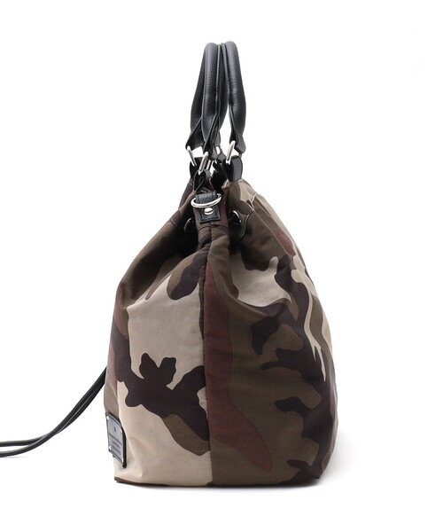 COOCO(クーコ)の「NYLON DRAWSTRING 2WAY TOTE BAG/A4対応(ハンドバッグ・レディース・ブラック/ベージュ/カモフラージュ・FREE)」の18枚目の写真