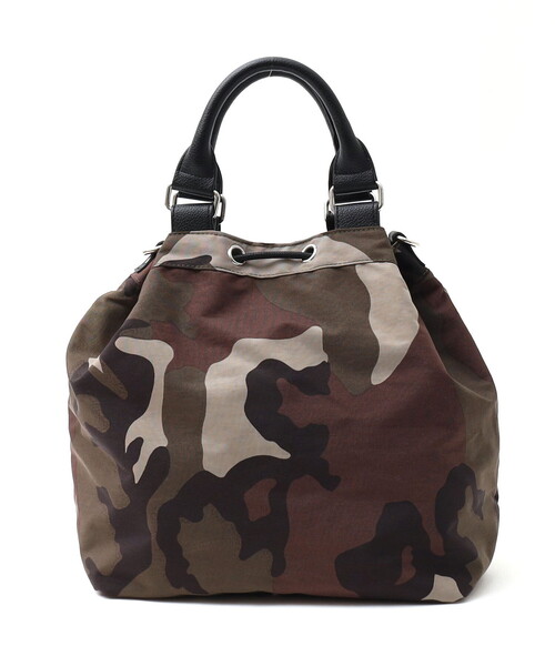 COOCO(クーコ)の「NYLON DRAWSTRING 2WAY TOTE BAG/A4対応(ハンドバッグ・レディース・ブラック/ベージュ/カモフラージュ・FREE)」の19枚目の写真