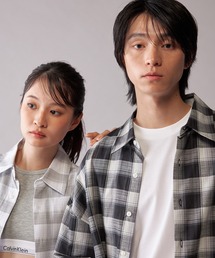 【ZOZO限定】リラックスフィット チェック ロングスリーブシャツ